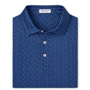 NWT Peter Millar TAKE A CHANCE  Performance Jersey Golf Polo Shirt SNV Blue XXL